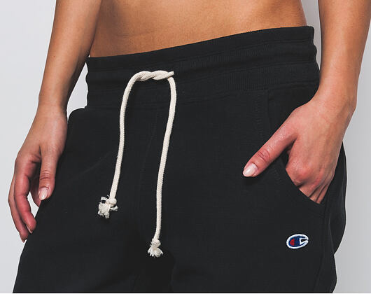 Dámské Tepláky Champion Reverse Weave Rib Cuff Black