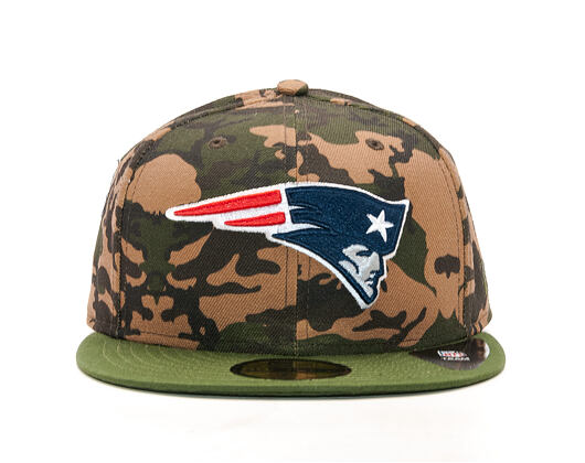 Kšiltovka New Era Camo Team Fitted New England Patriots 59FIFTY Woodland Camo/Official Team Color