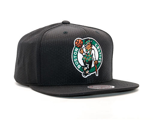 Kšiltovka Mitchell & Ness Ripstop Honeycomb Boston Celtics Black Snapback