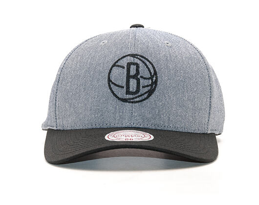 Kšiltovka Mitchell & Ness Link Flexfit 110 Flex-Snap Brooklyn Nets Grey/Black Snapback