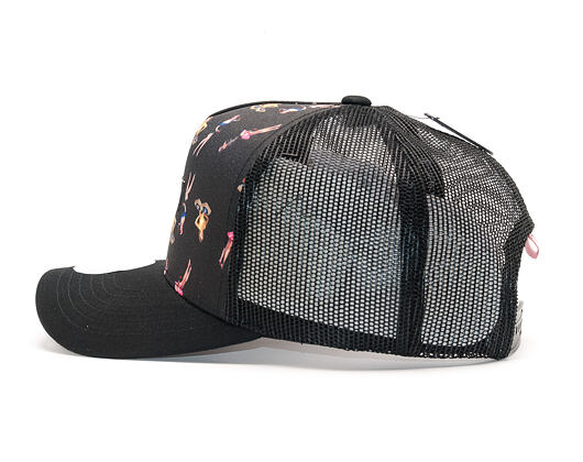 Kšiltovka UPFRONT Pin-Up Vinyl Baseball Trucker Black Snapback