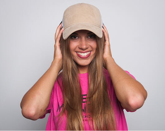 Dámská Kšiltovka New Era Women Felt Trucker 9FORTY Stone Snapback