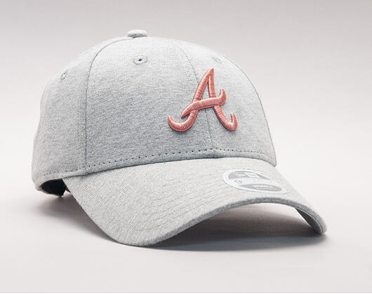 Dámská Kšiltovka New Era Jersey Essential Atlanta Braves 9FORTY Gray/Blush Strapback