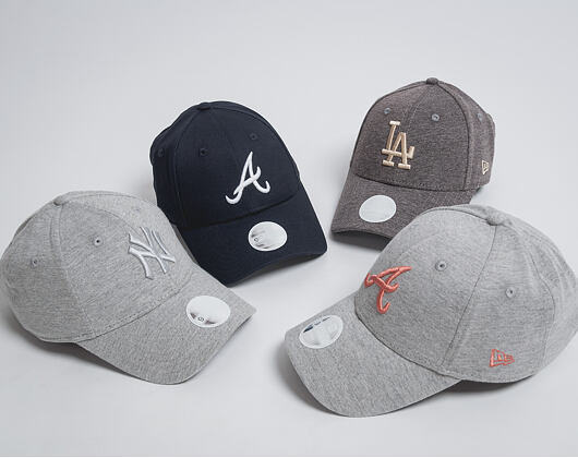 Dámská Kšiltovka New Era Jersey Essential Los Angeles Dodgers 9FORTY Grey Heather/Khaki Strapback