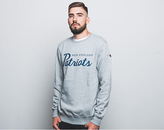 Mikina New Era Team Apparel Crewneck New England Patriots Light Grey Heather