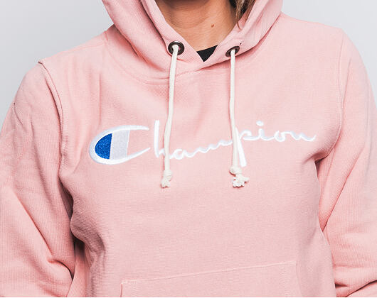 Dámská Mikina S Kapucí Champion Embroidered Logo Hooded Sweatshirt Pink 110034-RTN