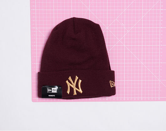 Dámský Kulich New Era Essential Cuff Knit New York Yankees Maroon/Gold