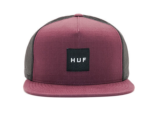 Kšiltovka HUF Box Logo Trucker Burgundy Snapback