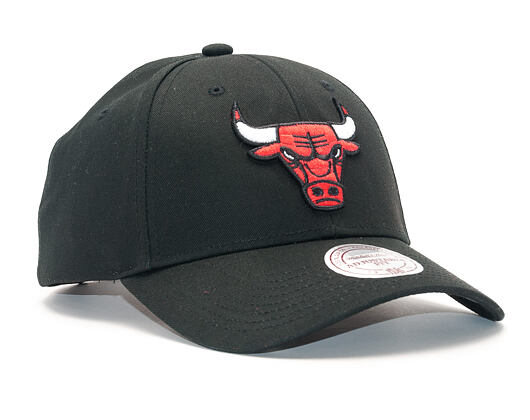 Kšiltovka Mitchell & Ness Team Logo Low Pro Chicago Bulls Black Snapback