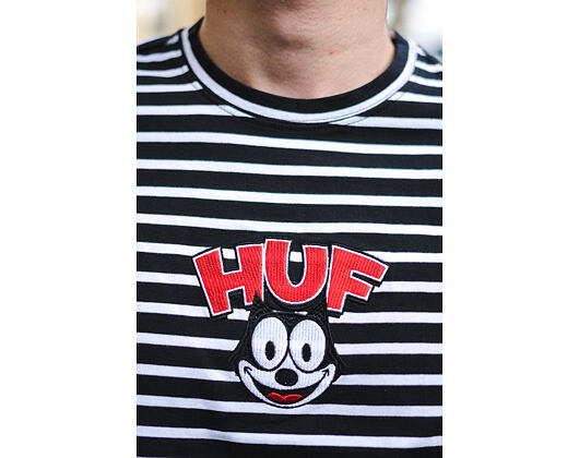 Triko HUF Felix The Cat T-Shirt Stripped Black