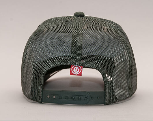 Kšiltovka UPFRONT Truth Canvas Baseball Trucker Cap Off White/ Army Green Snapback