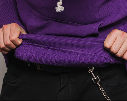 Mikina S Kapucí Champion Hooded Mini Logo Sweatshirt Purple
