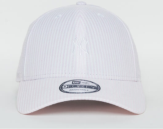 Kšiltovka New Era Seersucker New York Yankees 9FORTY Strapback Pink / Optic White