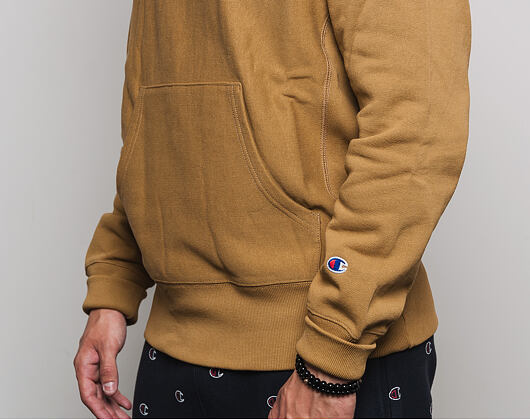Mikina S Kapucí Champion Classic Logo Hooded Sweatshirt Brown
