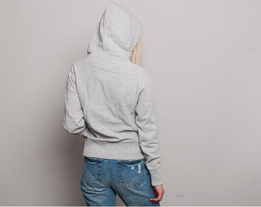Dámská Mikina S Kapucí Champion Classic Mini Logo Chest Embroidered Grey