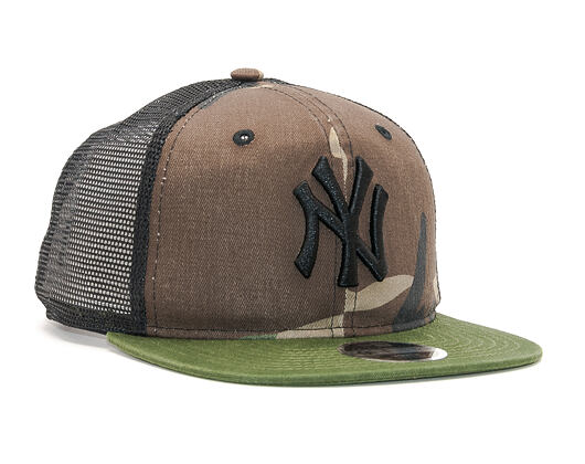 Dětská Kšiltovka New Era Trucker Washed Camo New York Yankees 9FIFTY Youth Marine Navy Camo Snapback