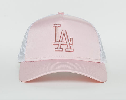 Dámská Kšiltovka New Era Trucker Satin Los Angeles Dodgers 9FORTY Pink Snapback