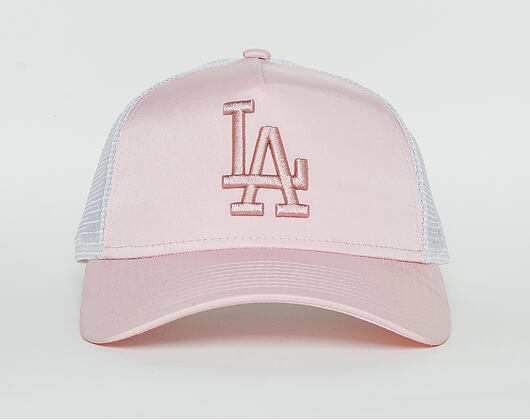 Dámská Kšiltovka New Era Trucker Satin Los Angeles Dodgers 9FORTY Pink Snapback