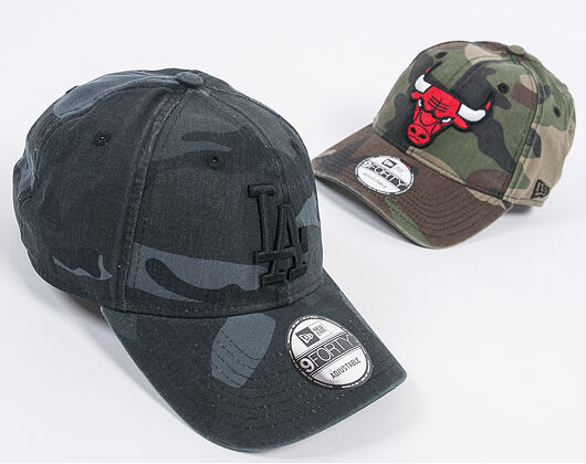 Kšiltovka New Era Washed Camo Los Angeles Dodgers 9FORTY Marine Navy Camo Strapback