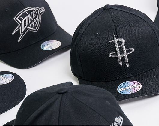 Kšiltovka Mitchell & Ness Melange Logo Houston Rockets Black Snapback