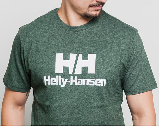 Triko Helly Hansen Logo T-Shirt Mountain Green Melange