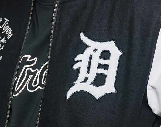 Bunda New Era Post Gradual Pack Varsity Jacket Detroit Tigers Black/White