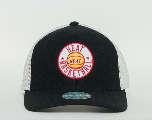 Kšiltovka Mitchell & Ness Patch 110 Flex-Snap SB Miami Heat Black/White Snapback