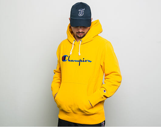Mikina Champion Hooded Sweatshirt Classic Logo Yellow