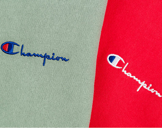 Mikina Champion Crewneck Sweatshirt Mini Classic Logo Red