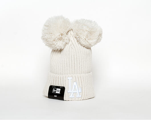Dětský Kulich New Era Double Pom Cuff Knit Los Angeles Dodgers Youth White