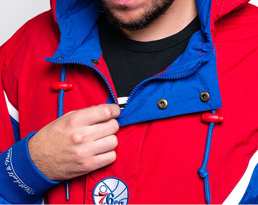 Bunda Mitchell & Ness Philadelphia 76ers Half Zip Anorak Jacket Blue/Red