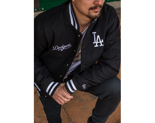 Bunda New Era Los Angeles Dodgers Team Apparel Bomber Black