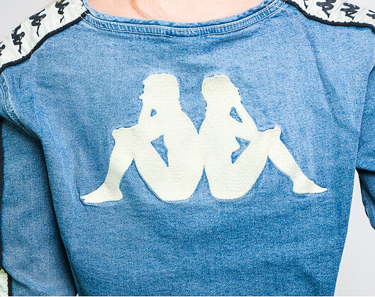 Dámský Crop Top Kappa Banda Bersy Blue/Light Cobalt/Light Beige