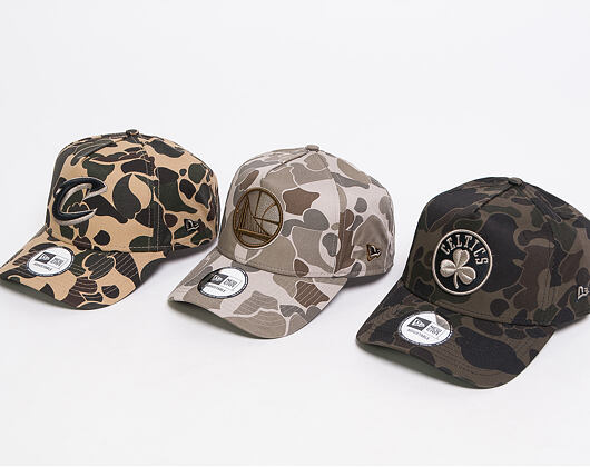 Kšiltovka New Era 9FORTY A-Frame Golden State Warriors Light Green Camo Snapback
