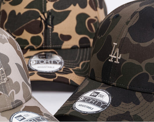 Kšiltovka New Era 9FORTY Los Angeles Dodgers Marine Navy Camo/Olive Strapback