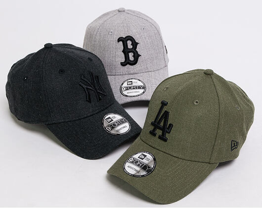 Kšiltovka New Era 9FORTY New York Yankees Heather Essential Black Strapback