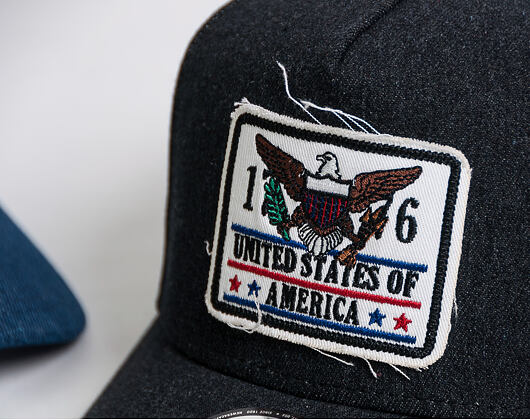 Kšiltovka New Era 9FORTY A-Frame USA Denim Black Snapback