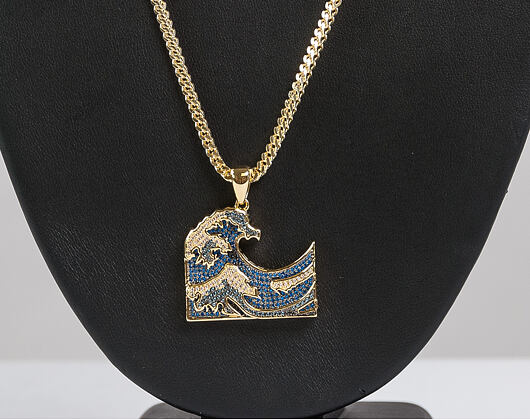 Pozlacený Řetízek King Ice The Great Wave Necklace