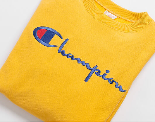 Mikina Champion Crewneck Sweatshirt Classic Logo Yellow