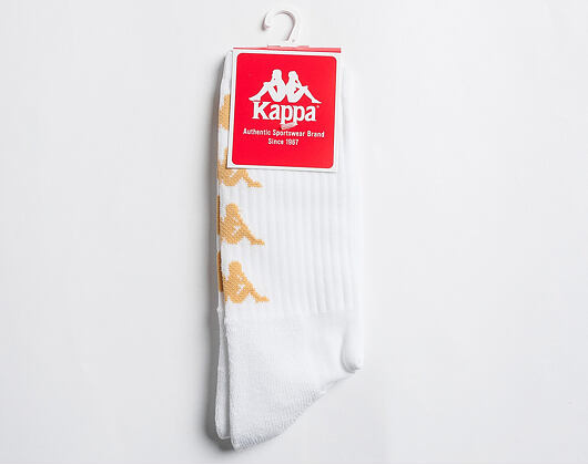 Ponožky Kappa Authentic Amal White/Gold