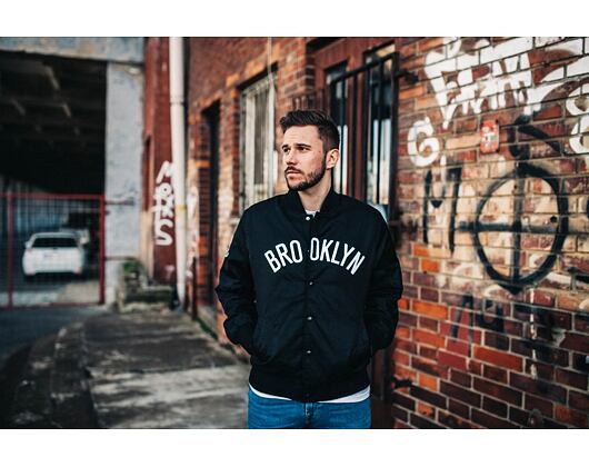 Bunda New Era Brooklyn Nets Team Wordmark Jacket Black