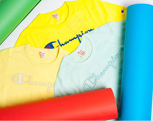 Triko Champion Crewneck T-Shirt Neon Yellow 213081 YS004 LML