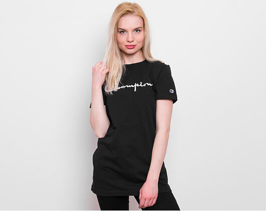 Dámské Prodloužené Triko Champion Crewneck T-Shirt Black 111237 KK001