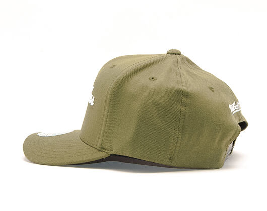 Kšiltovka Mitchell & Ness Pinscript High Crown 110 Flex-Snap Olive/White Snapback