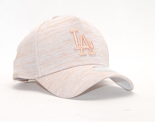 Dámská Kšiltovka New Era 9FORTY A-Frame Trucker Los Angeles Dodgers Engineered Fit White/Satin/Peach