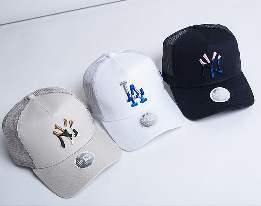 Dámská Kšiltovka New Era 9FORTY A-Frame Trucker New York Yankees Camo Infill Satin