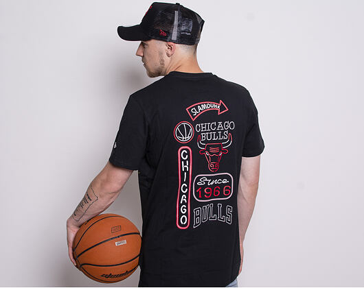 Triko New Era Chicago Bulls Neon Lights Black