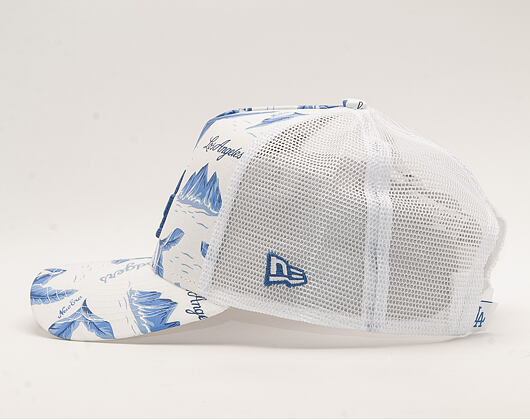 Kšiltovka New Era 9FORTY A-Frame Trucker Los Angeles Dodgers Desert Island White/Light Royal