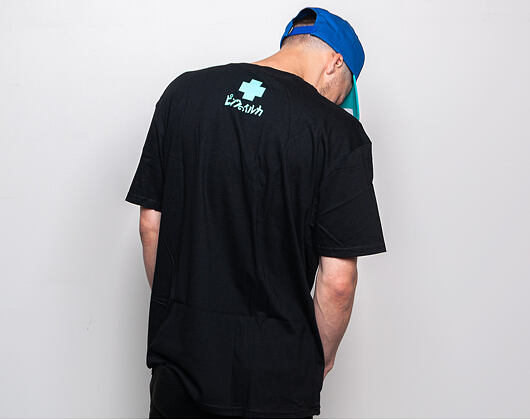 Triko Pink Dolphin Waves Stamp Black