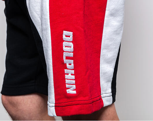 Kraťasy Pink Dolphin Wave Block Black/Red/White